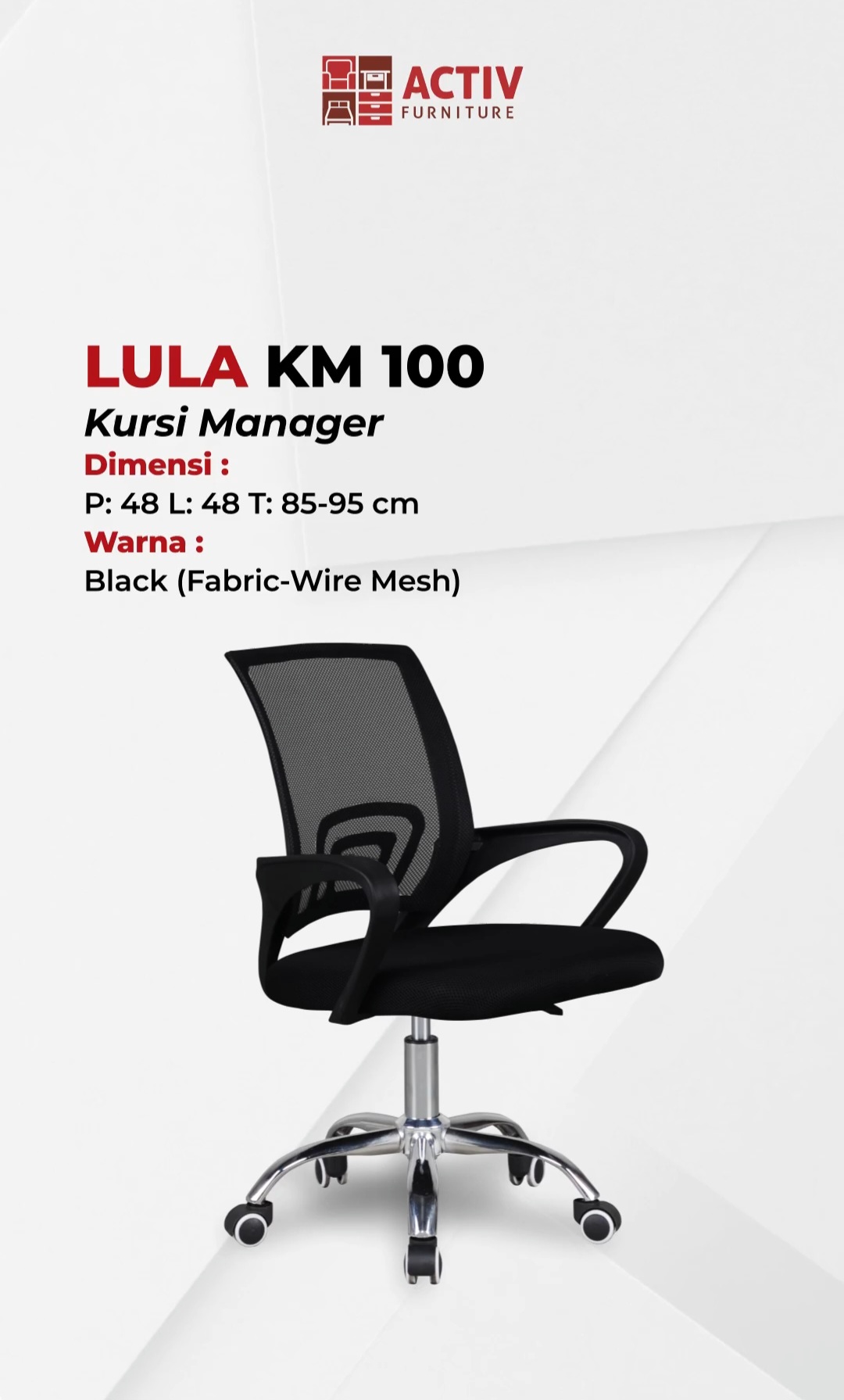KURSI MANAGER LULA KM 100 BLACK