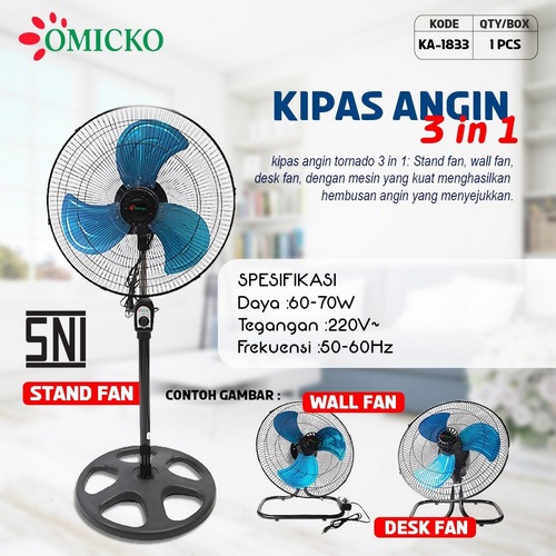 Kipas Omicko 18″ Tornado 3in1 KA1833